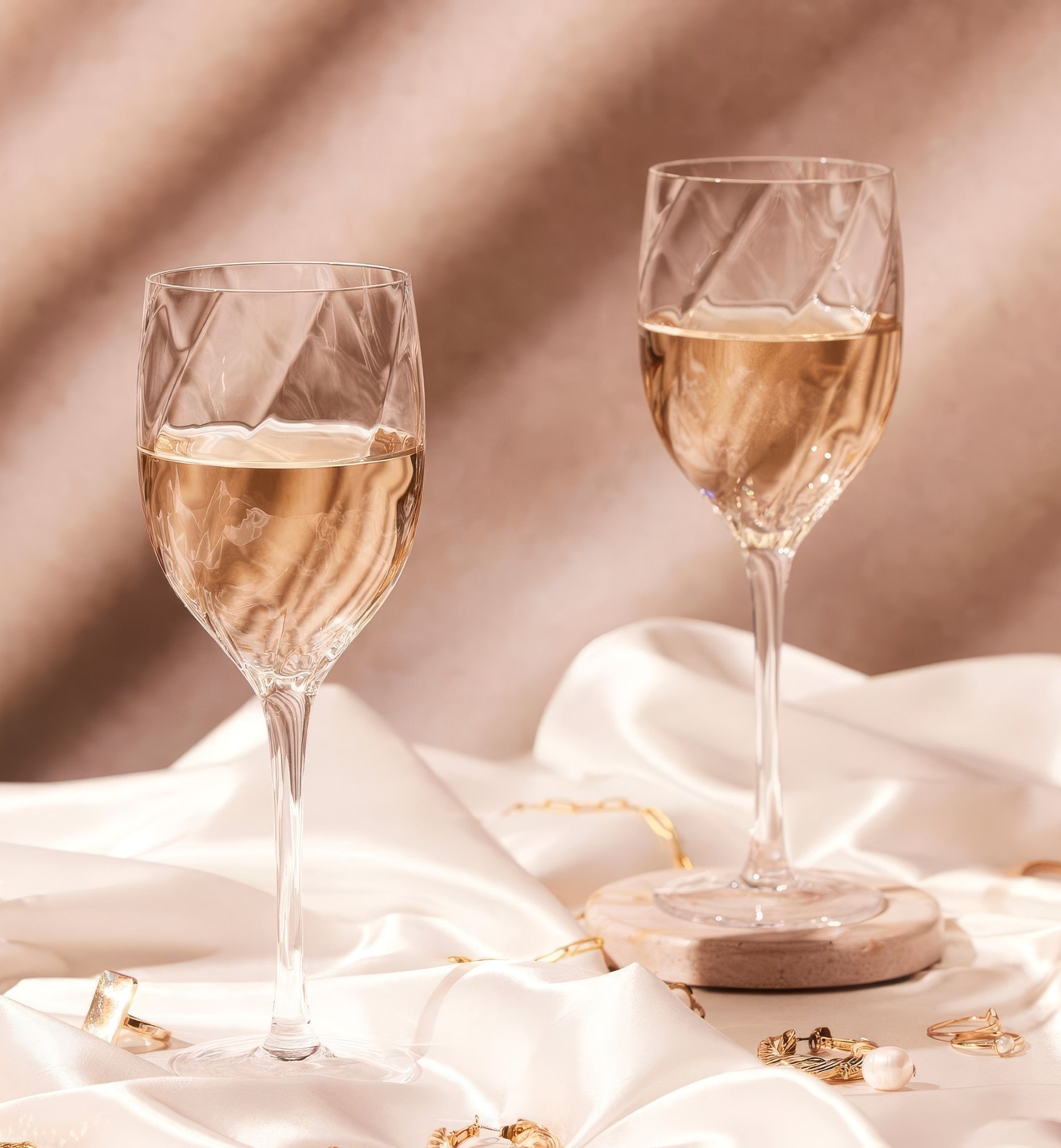 White wine glasses