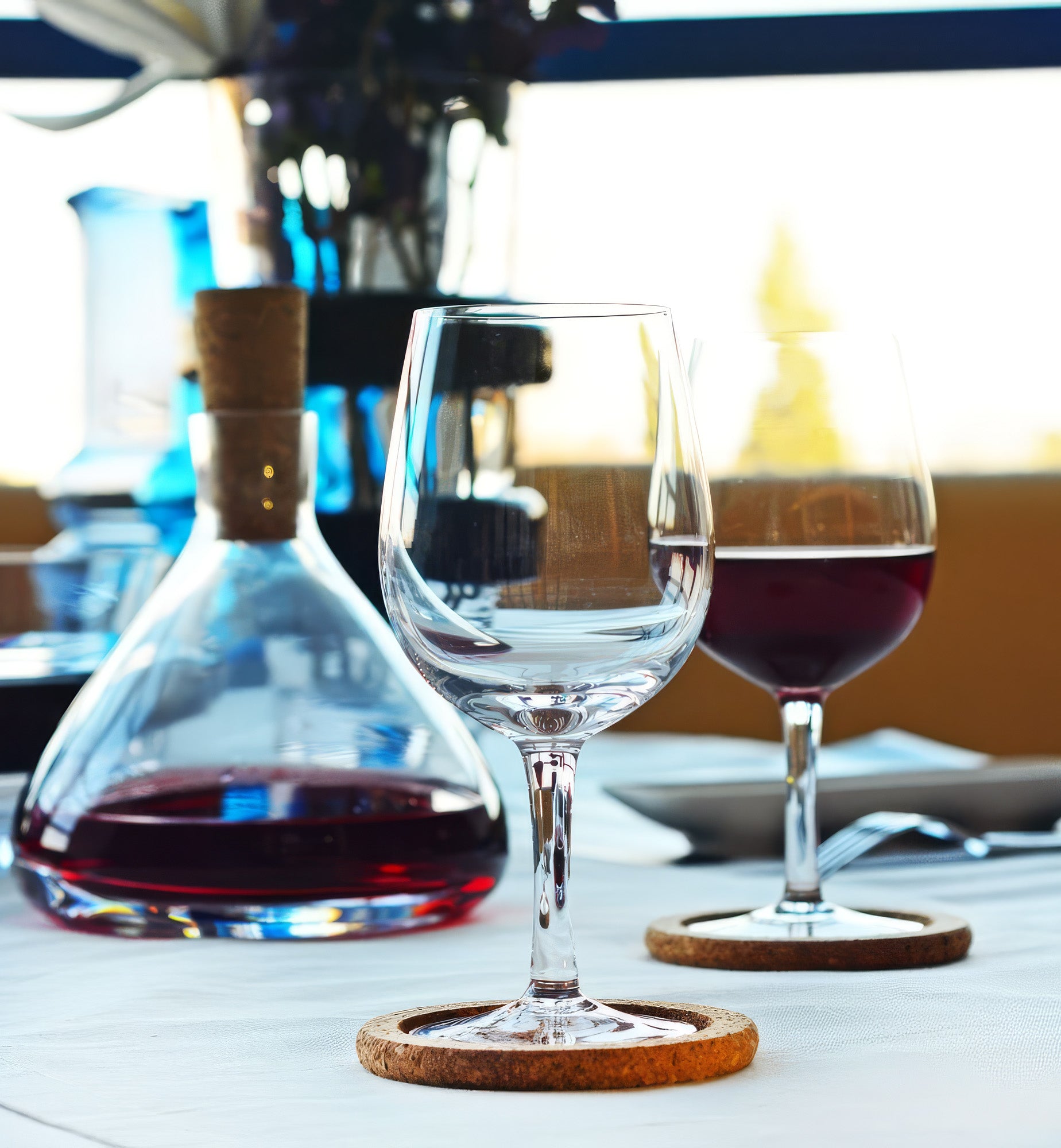 Karafka do wina z korkiem 1100 ml