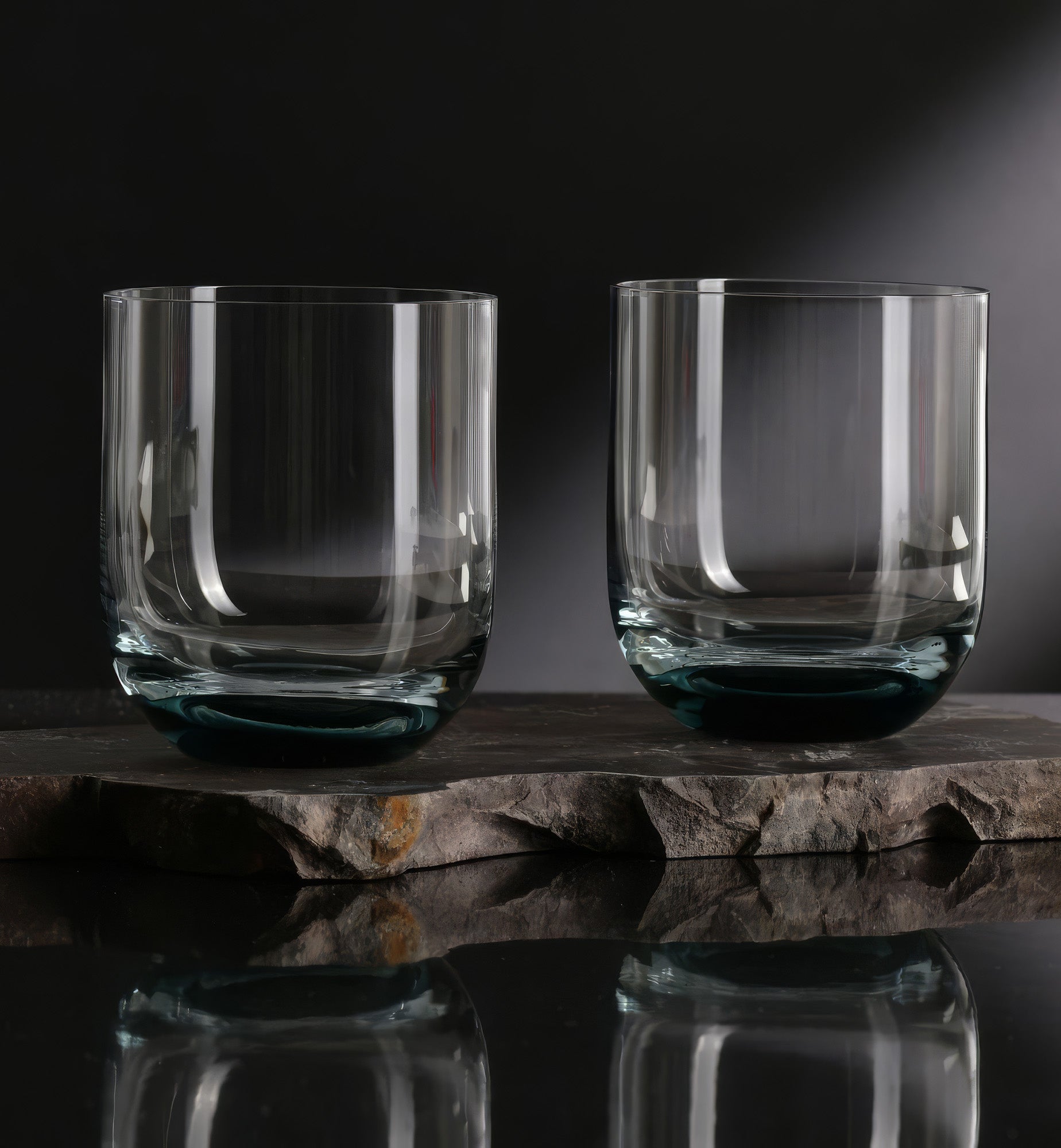 Niskie szklanki SUNSET Akwamaryn 360 ml