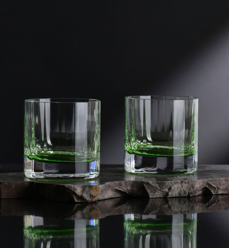 Niskie szklanki FUTURA Szmaragd 230 ml