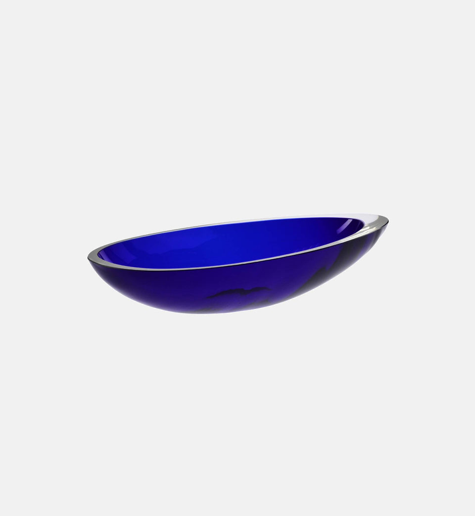 Kryształowa salaterka LUPINA Kobalt 32 cm
