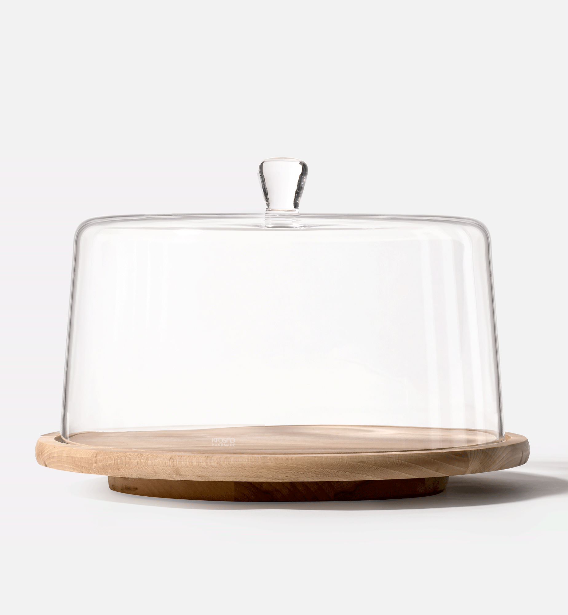 Cloche with wooden rotating platter 33 cm
