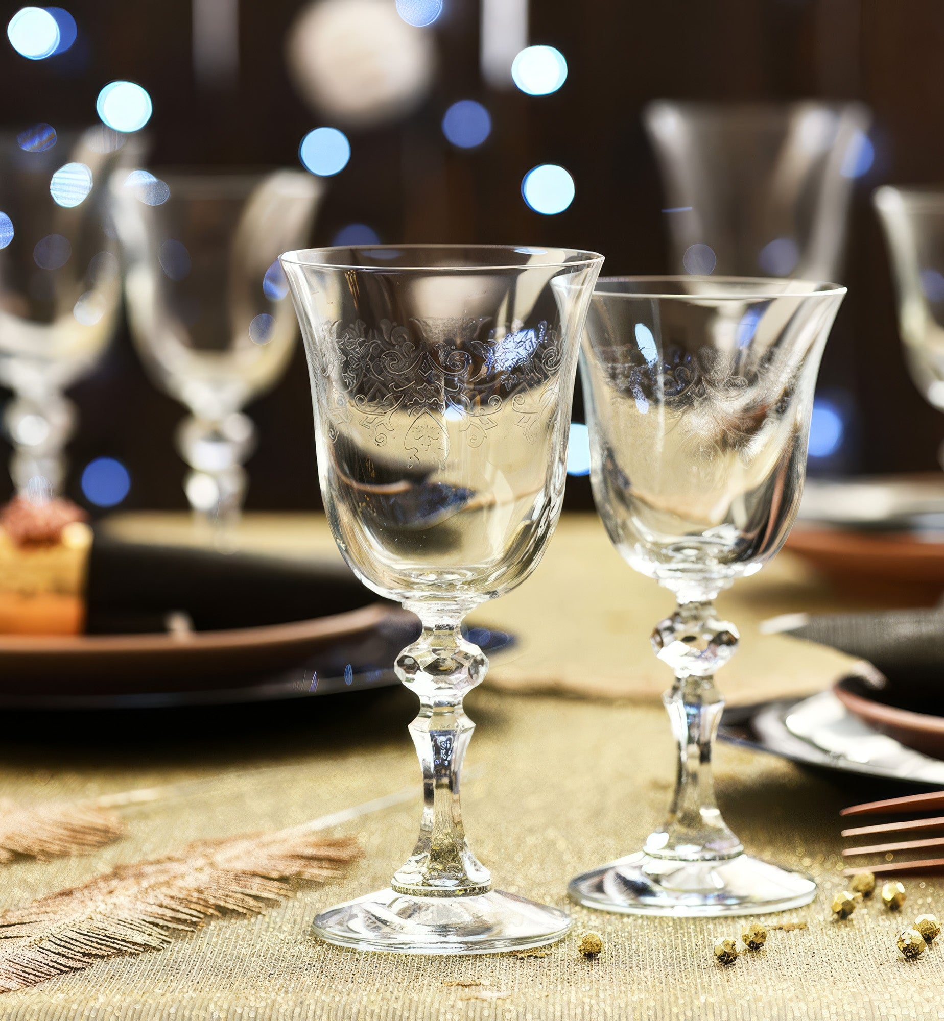 White wine glasses