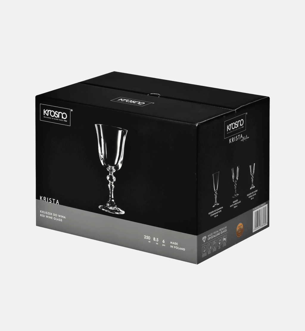 Red wine glasses