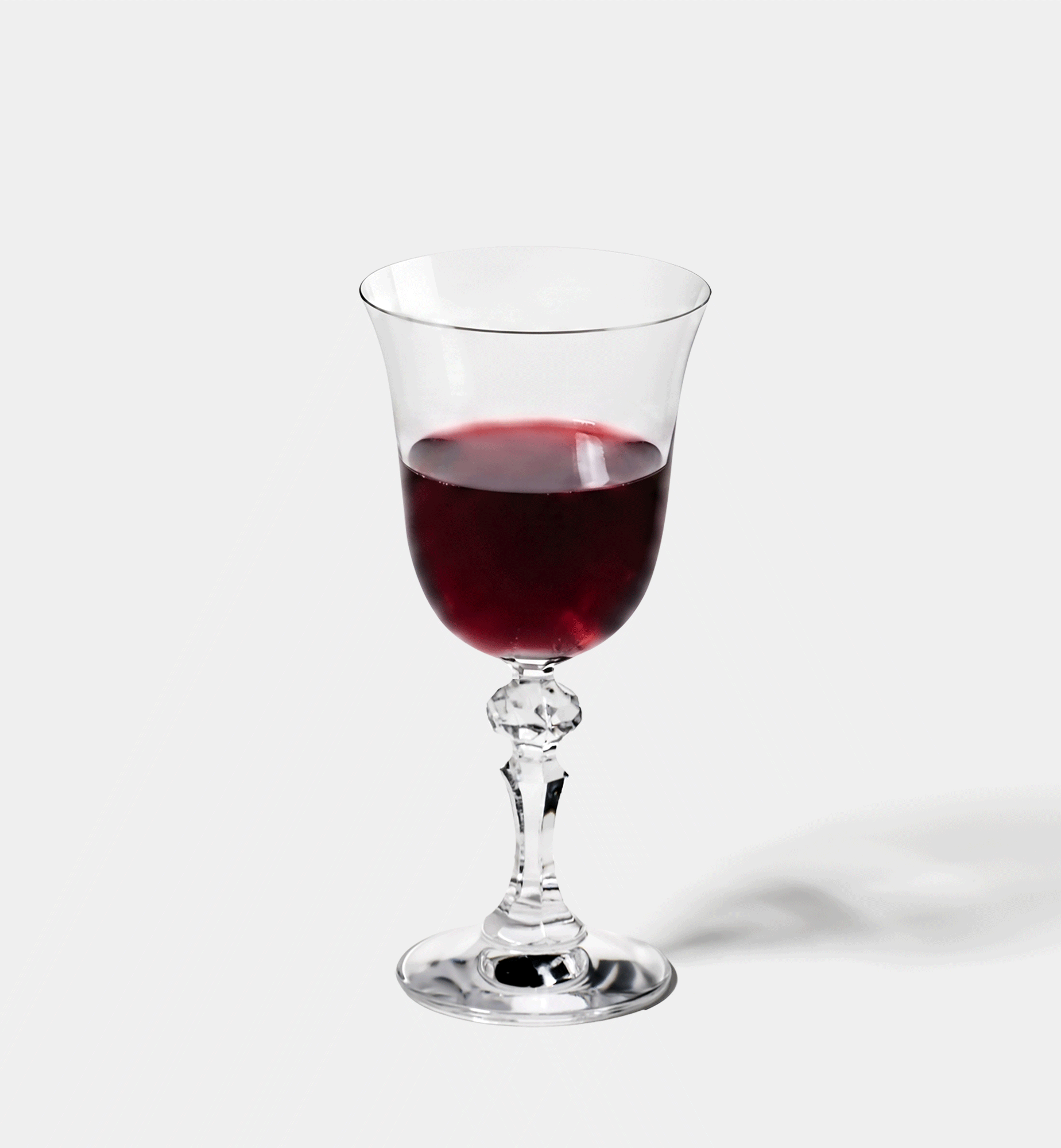 Red wine glasses
