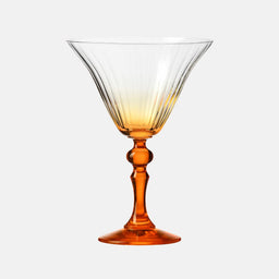 Gradient martini glasses with an orange stem