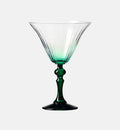 Cieniowane kieliszki do martini z ciemnozieloną nóżką 170 ml