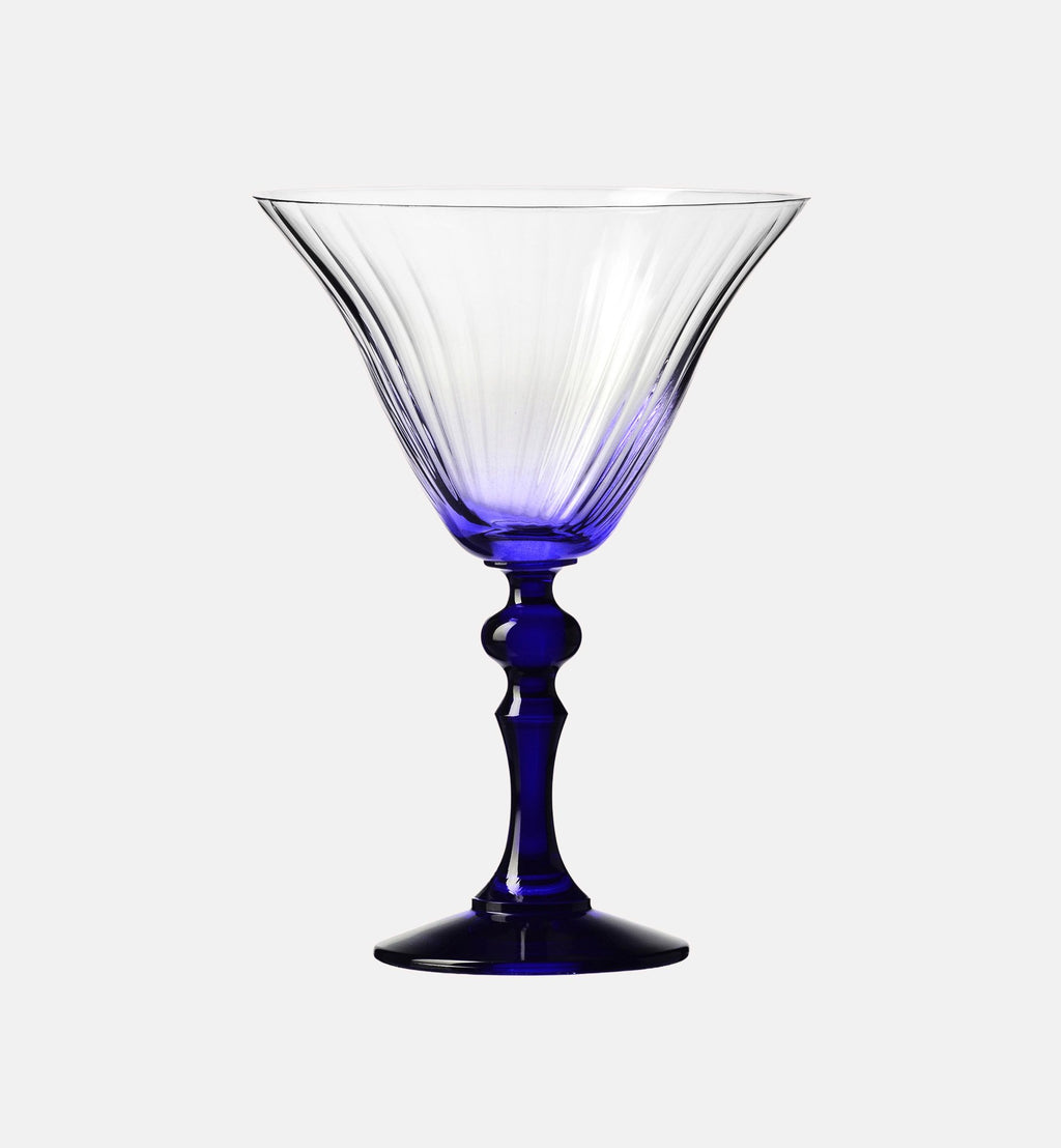 Cieniowane kieliszki do martini z granatową nóżką 170 ml