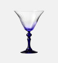 Cieniowane kieliszki do martini z granatową nóżką 170 ml