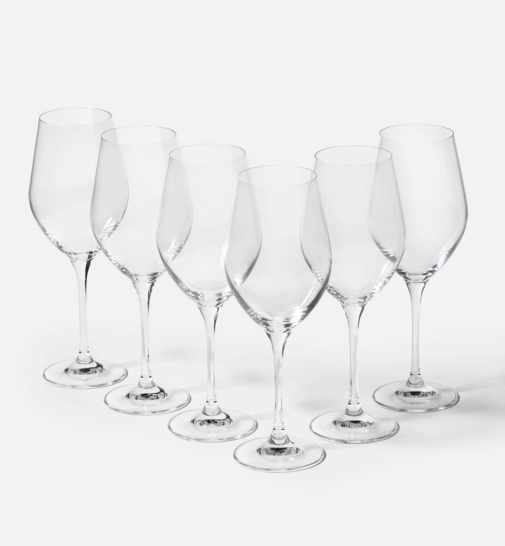Red wine glasses