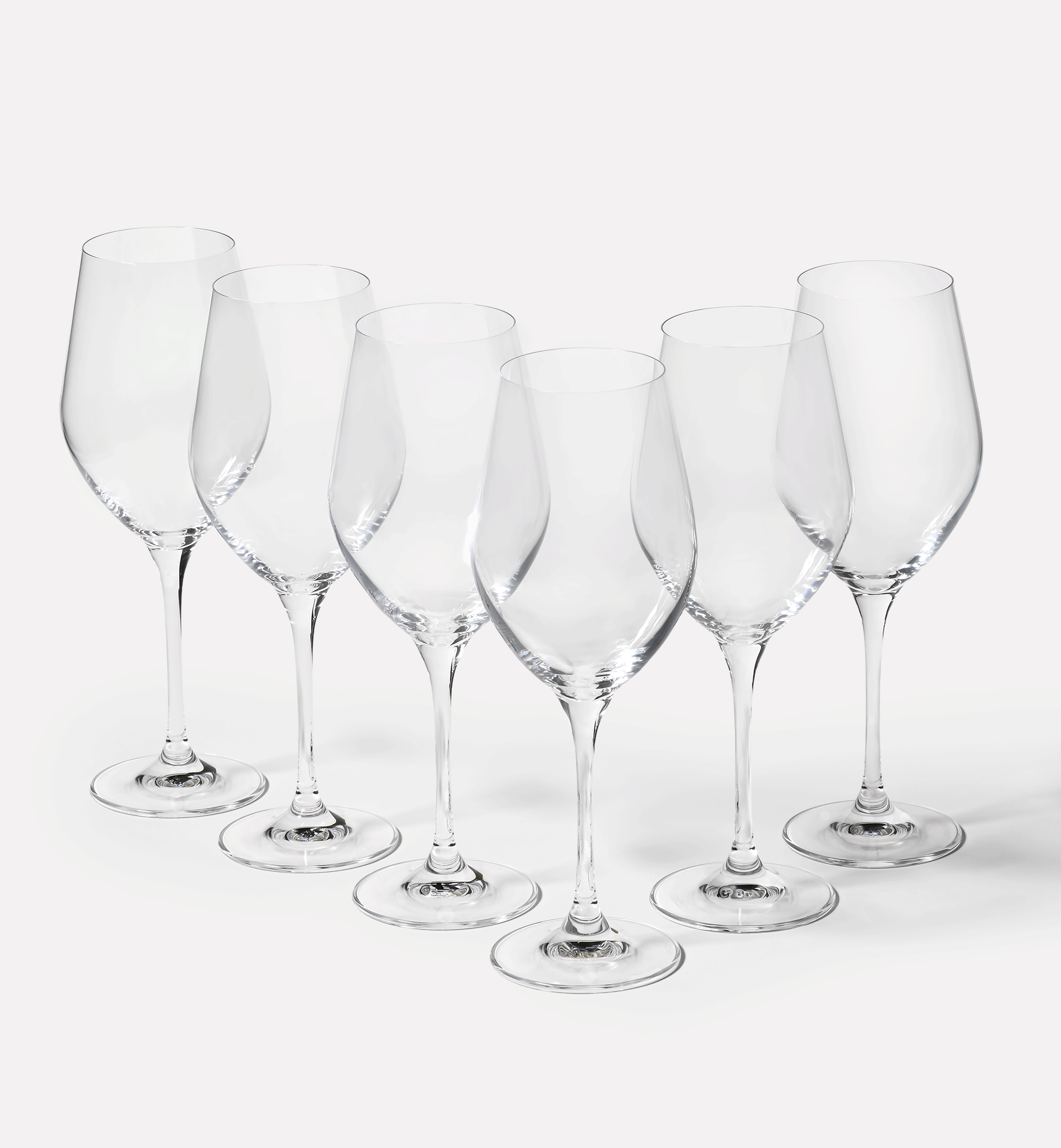Red wine glasses