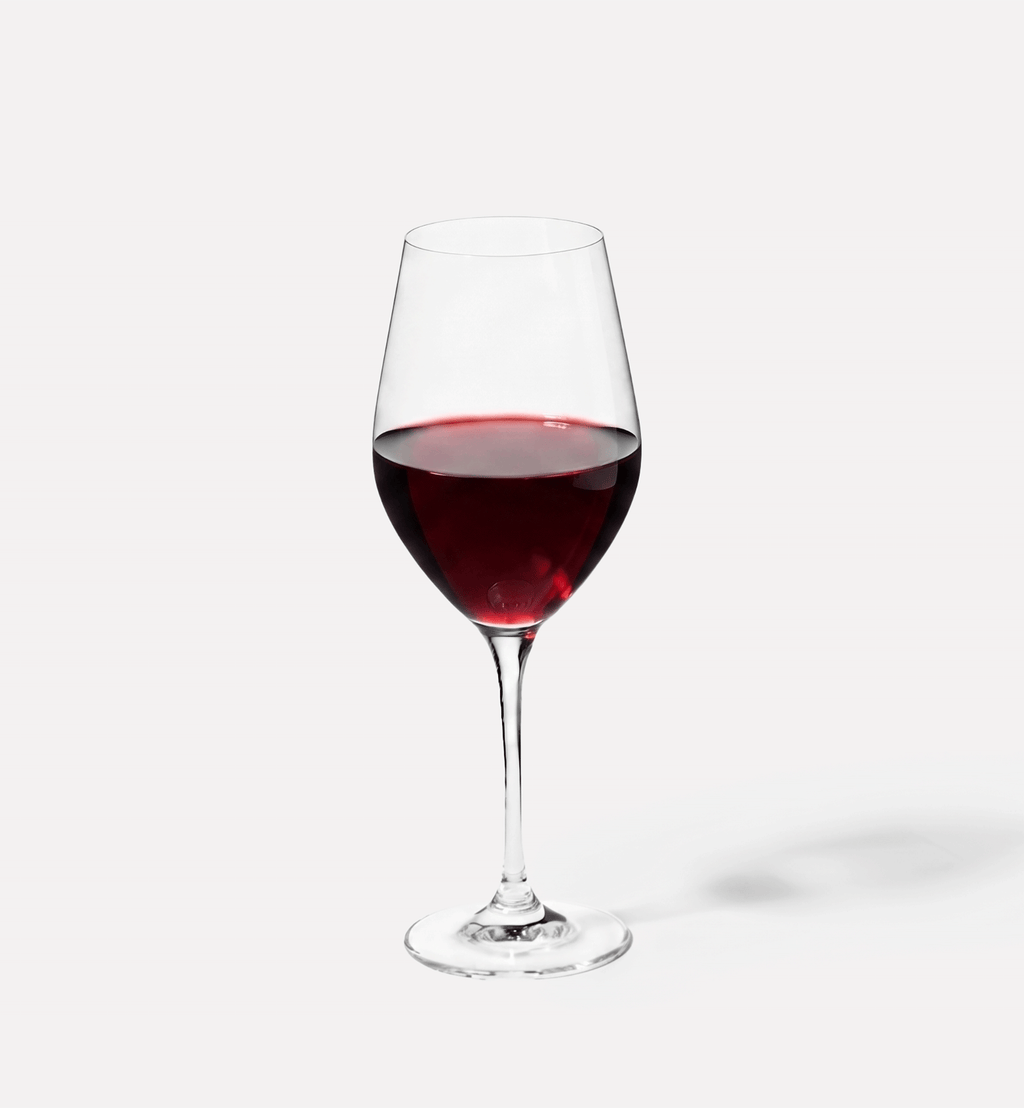 Red wine glasses