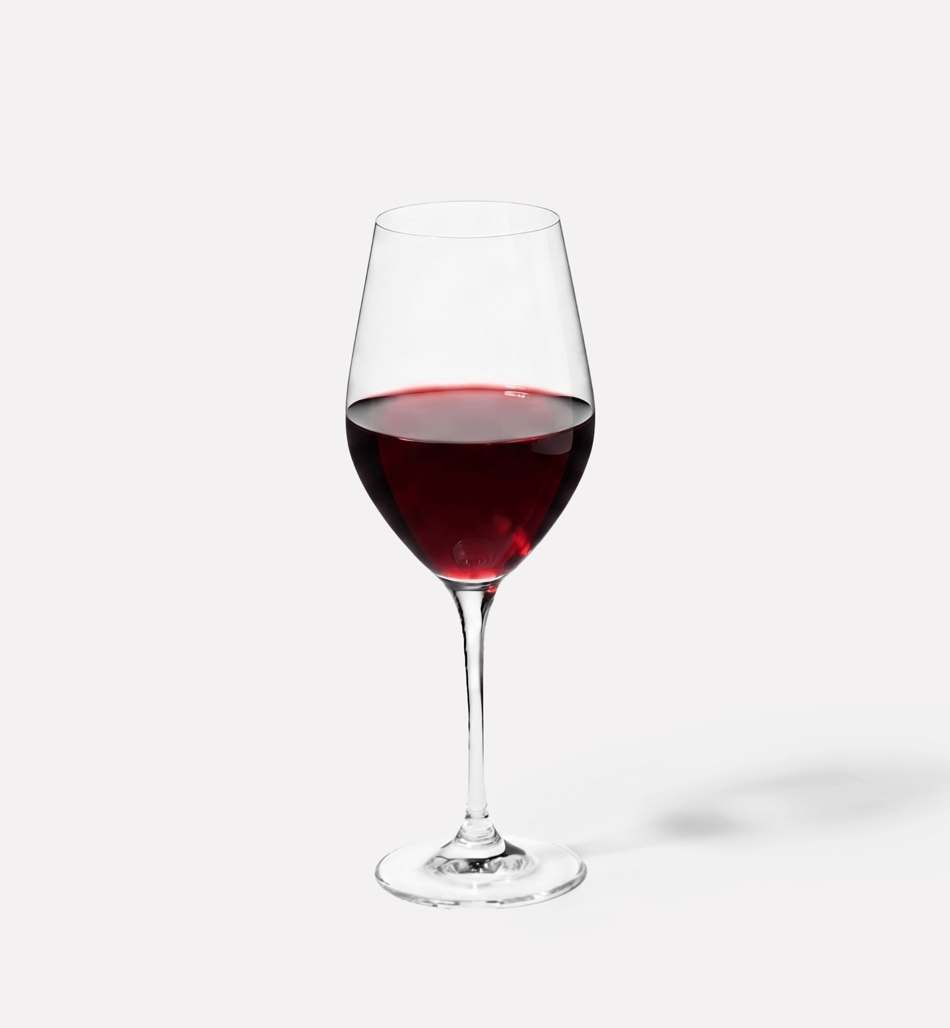 Red wine glasses