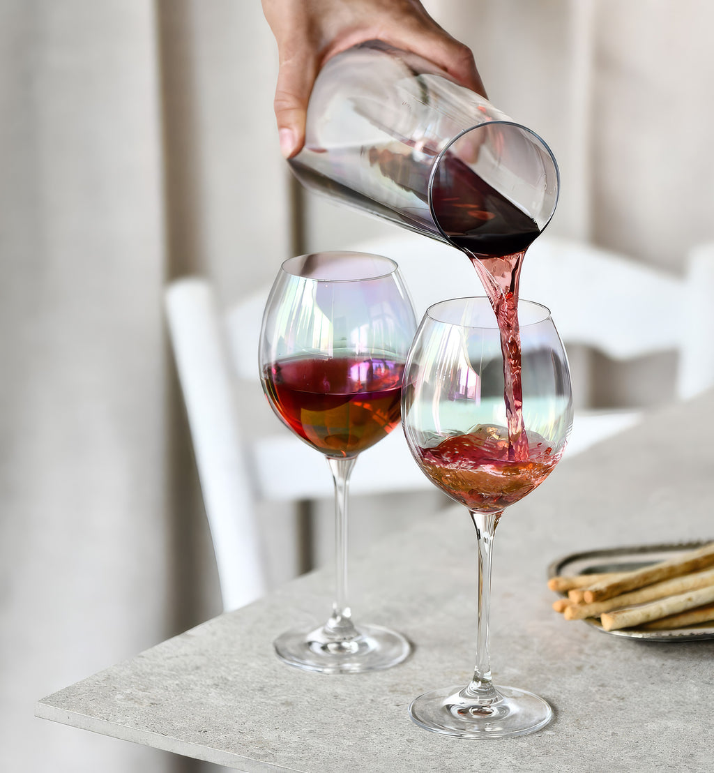 Iridescent wine glasses