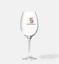 Zdobiony kieliszek do wina z napisem 5 ANNIVERSARY, 5 ROCZNICA 480 ml