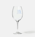 Zdobiony kieliszek do wina z napisem 15 ANNIVERSARY, 15 ROCZNICA 480 ml