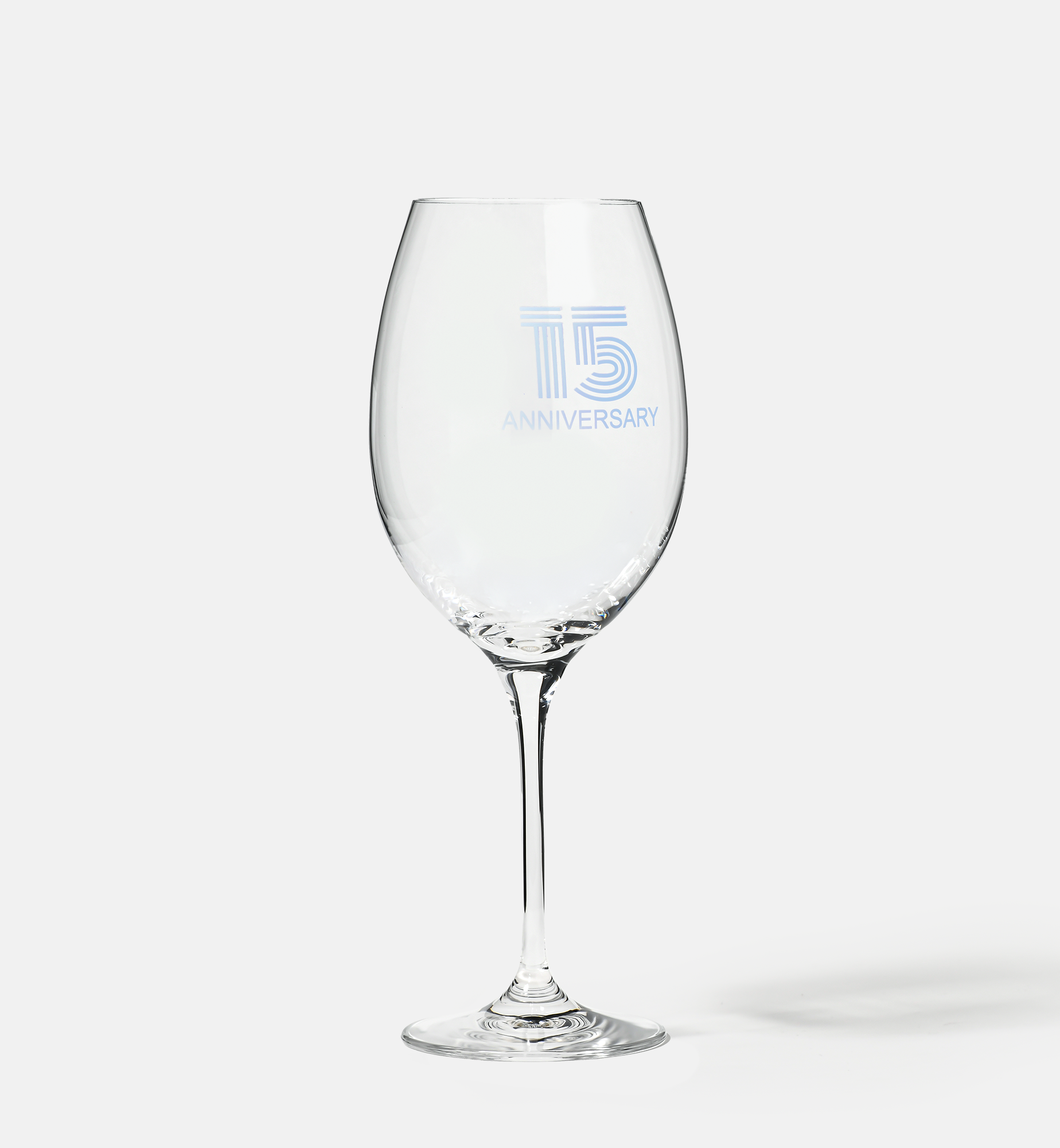 Zdobiony kieliszek do wina z napisem 15 ANNIVERSARY, 15 ROCZNICA 480 ml