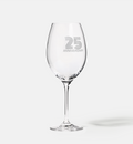 Zdobiony kieliszek do wina z napisem 25 ANNIVERSARY, 25 ROCZNICA 480 ml