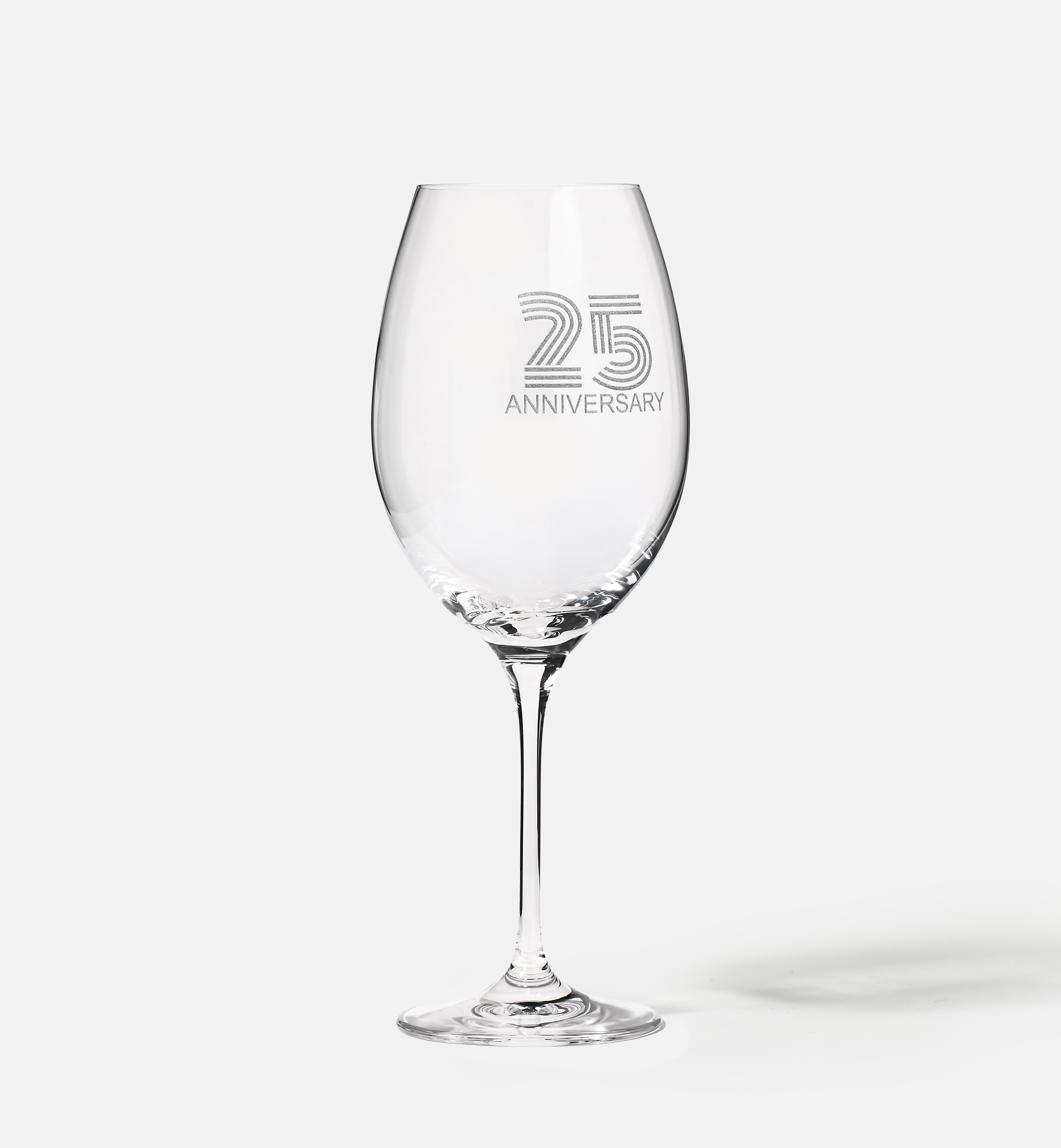 Zdobiony kieliszek do wina z napisem 25 ANNIVERSARY, 25 ROCZNICA 480 ml