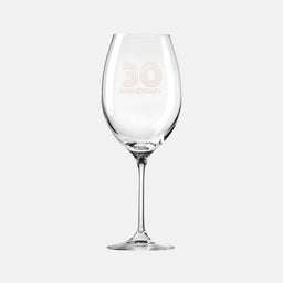 Zdobiony kieliszek do wina z napisem 30 ANNIVERSARY, 30 ROCZNICA 480 ml