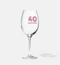 Zdobiony kieliszek do wina z napisem 40 ANNIVERSARY, 40 ROCZNICA 480 ml
