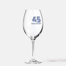 Zdobiony kieliszek do wina z napisem 45 ANNIVERSARY, 45 ROCZNICA 480 ml