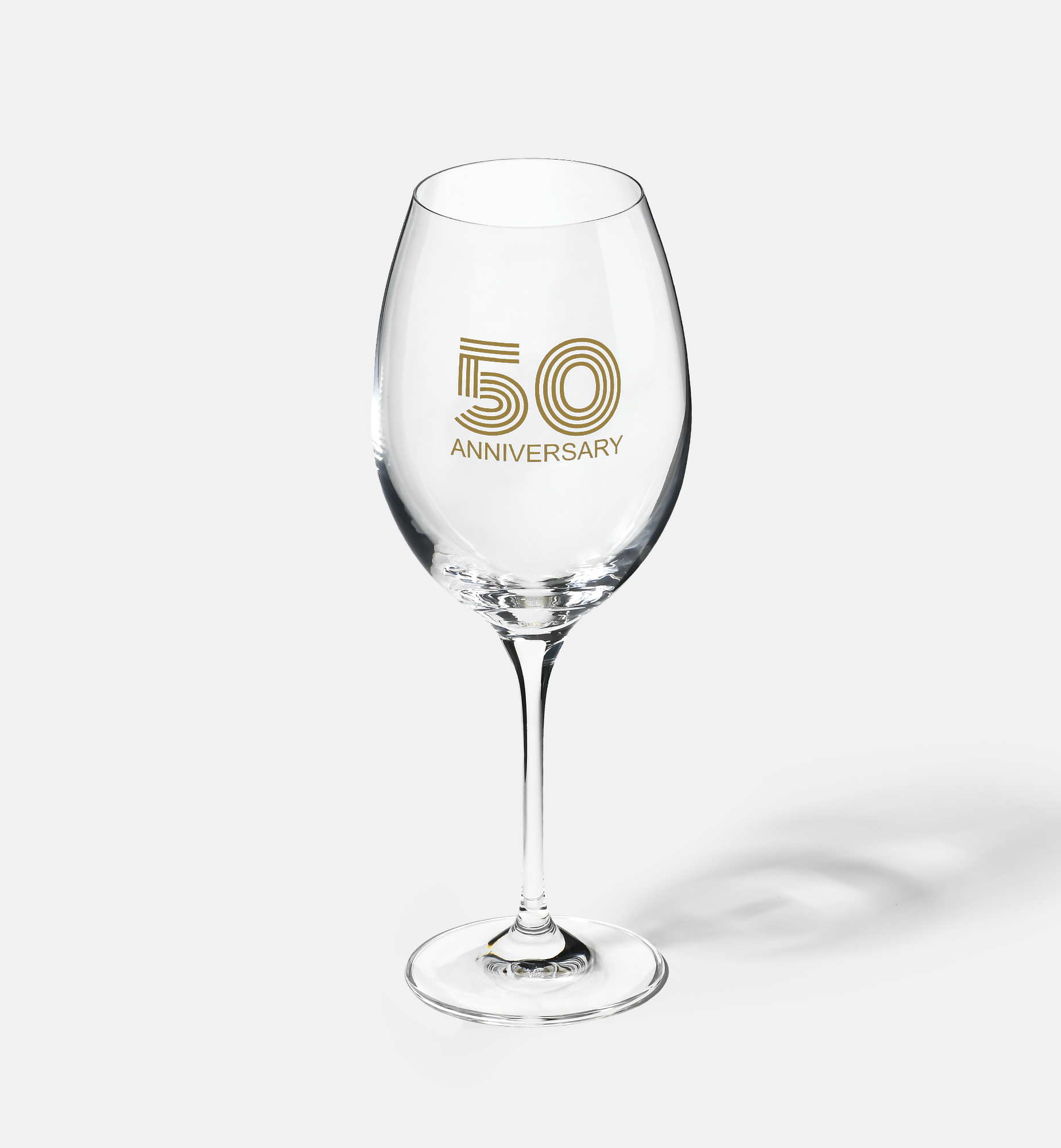 Zdobiony kieliszek do wina z napisem 50 ANNIVERSARY, 50 ROCZNICA 480 ml