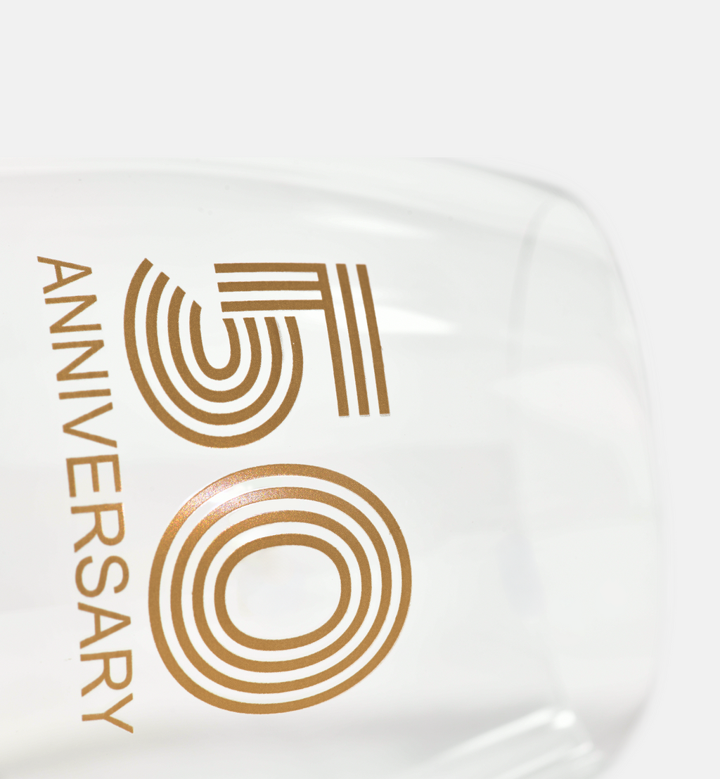 Zdobiony kieliszek do wina z napisem 50 ANNIVERSARY, 50 ROCZNICA 480 ml