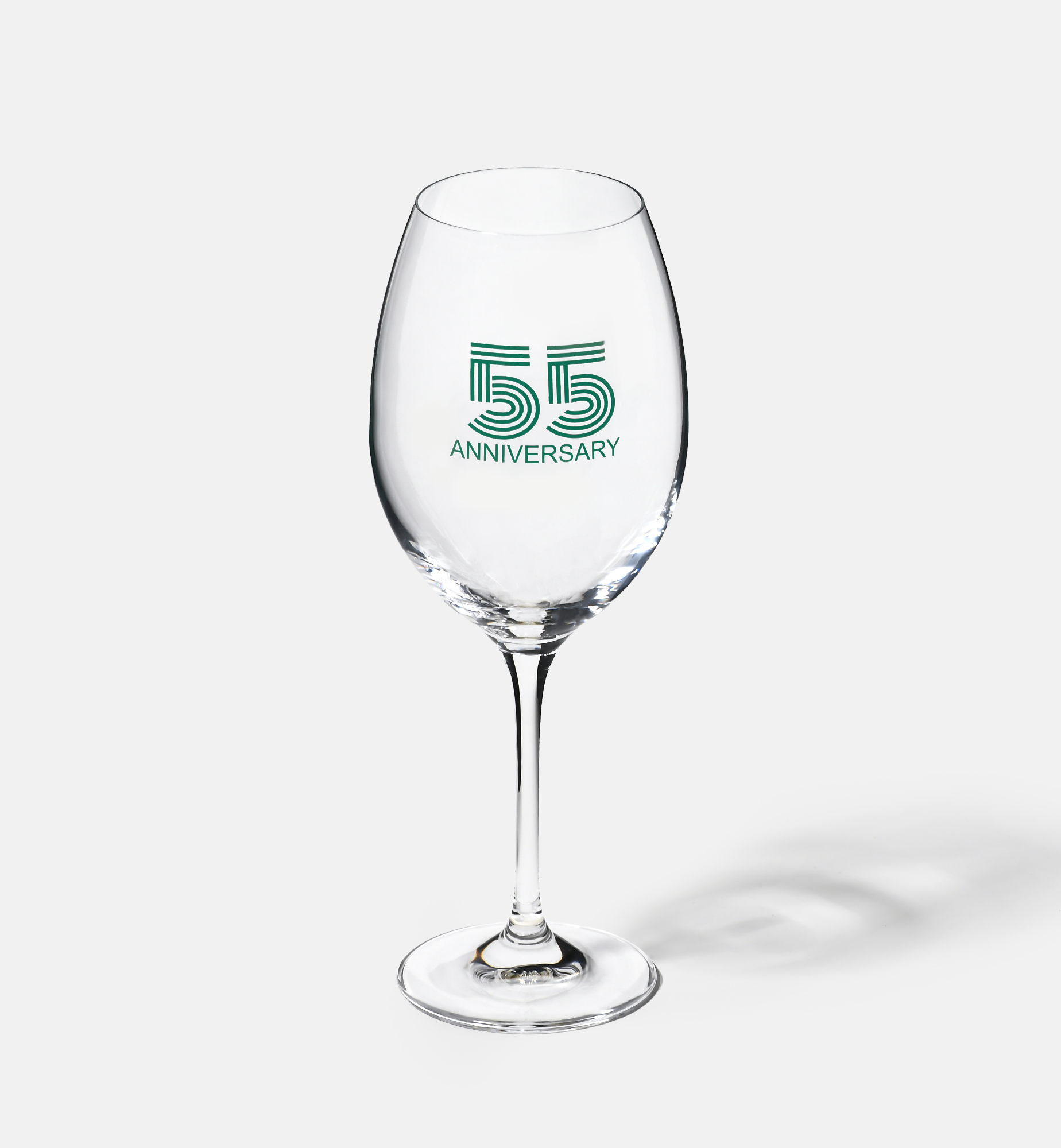Zdobiony kieliszek do wina z napisem 55 ANNIVERSARY, 55 ROCZNICA 480 ml