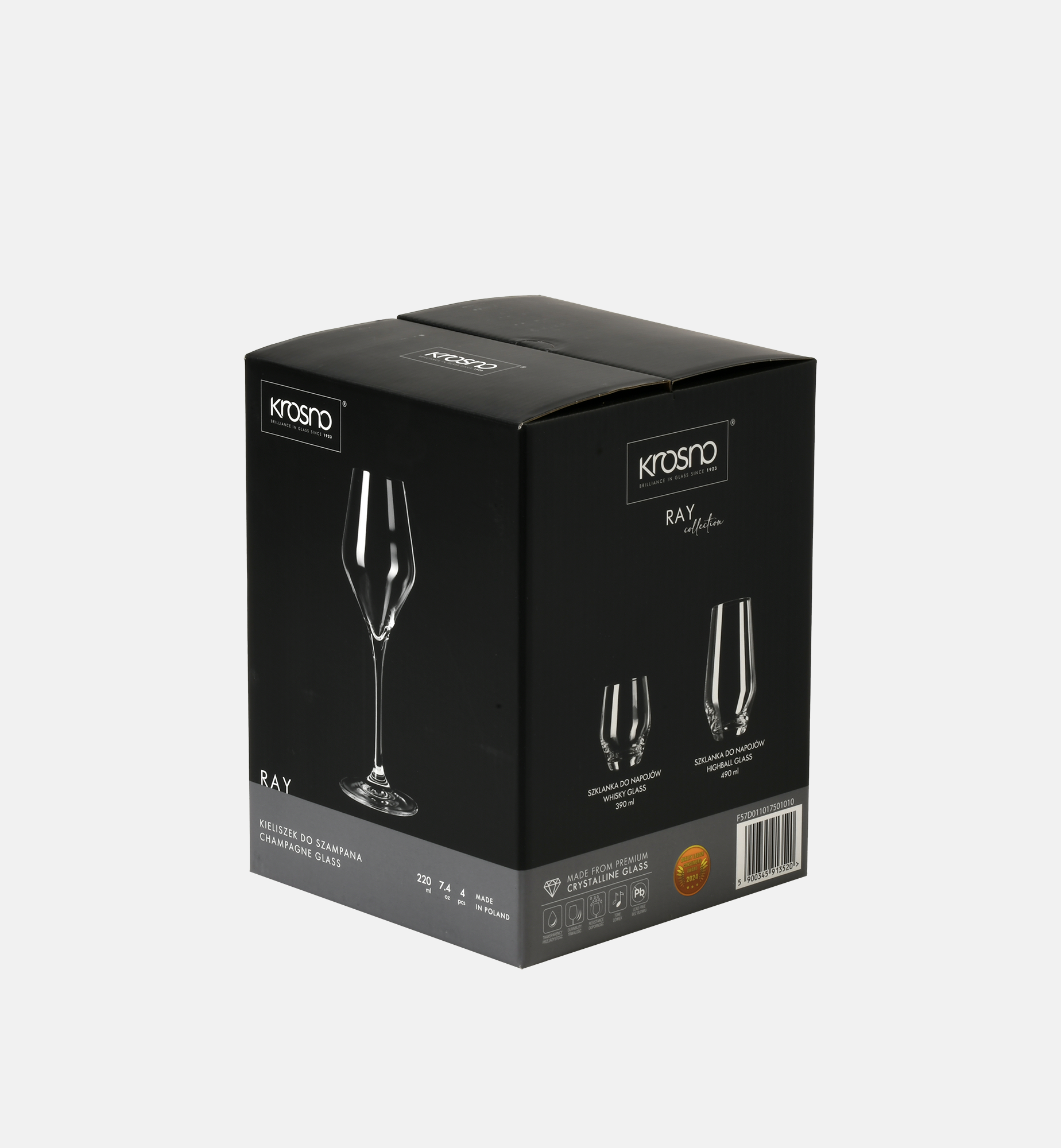 Kieliszki do szampana prosecco 175 ml