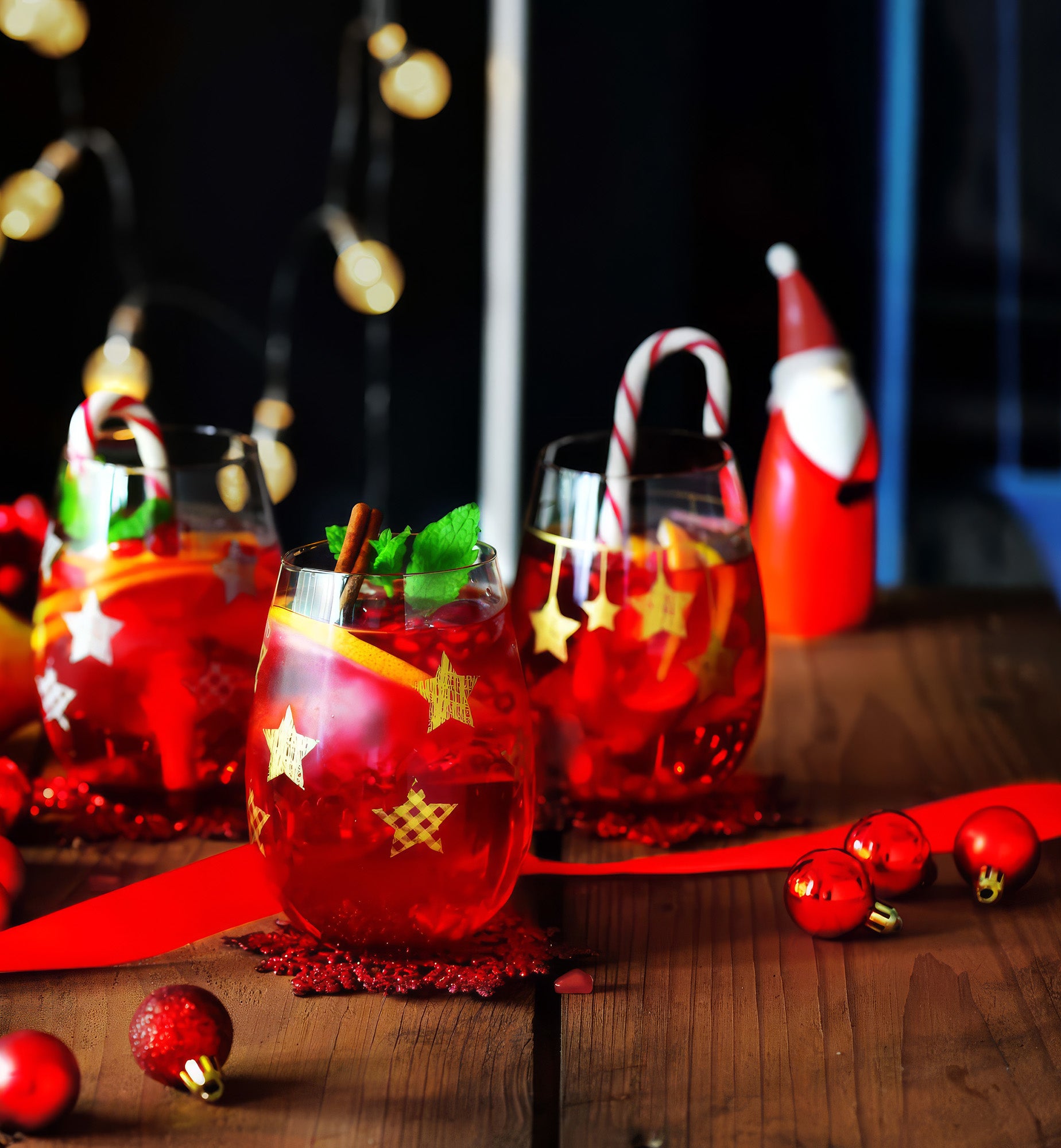 Szklanki STAR gwiazdki wiszące złote 500 ml