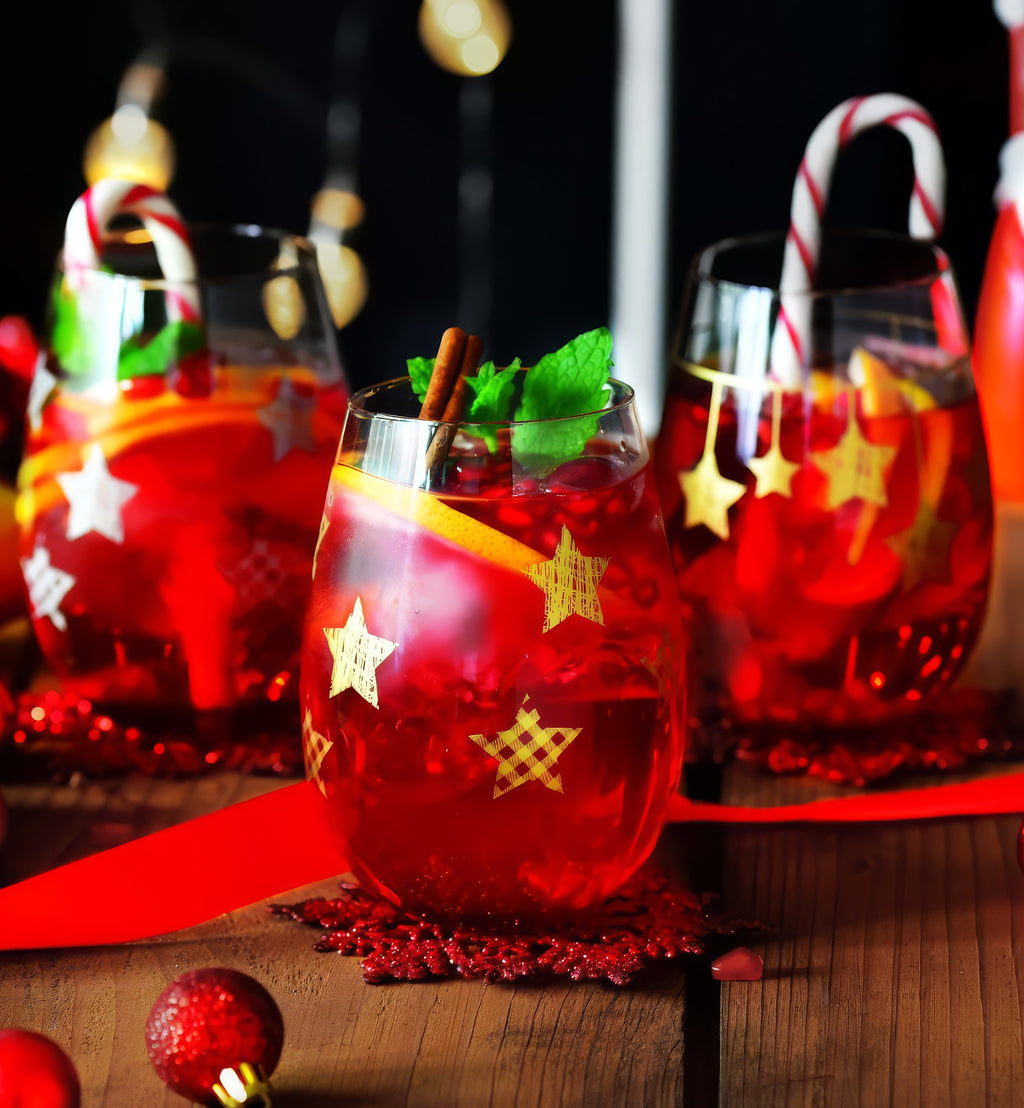 Szklanki STAR gwiazdki złote 500 ml