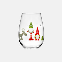 Świąteczne szklanki do wody CHRISTMAS COLLECTION Krasnale 550 ml