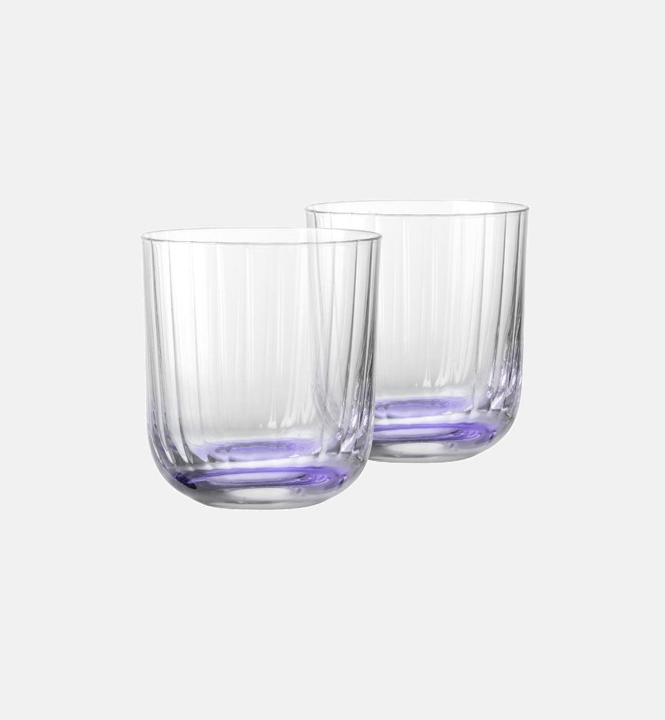 Ryflowane szklanki do wody Fioletowy 300 ml