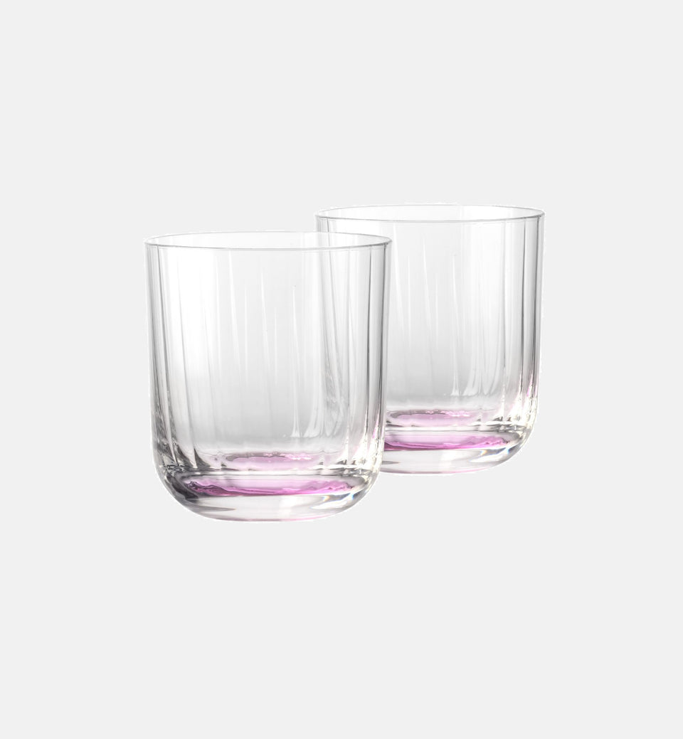 Ryflowane szklanki do wody Różowy 300 ml