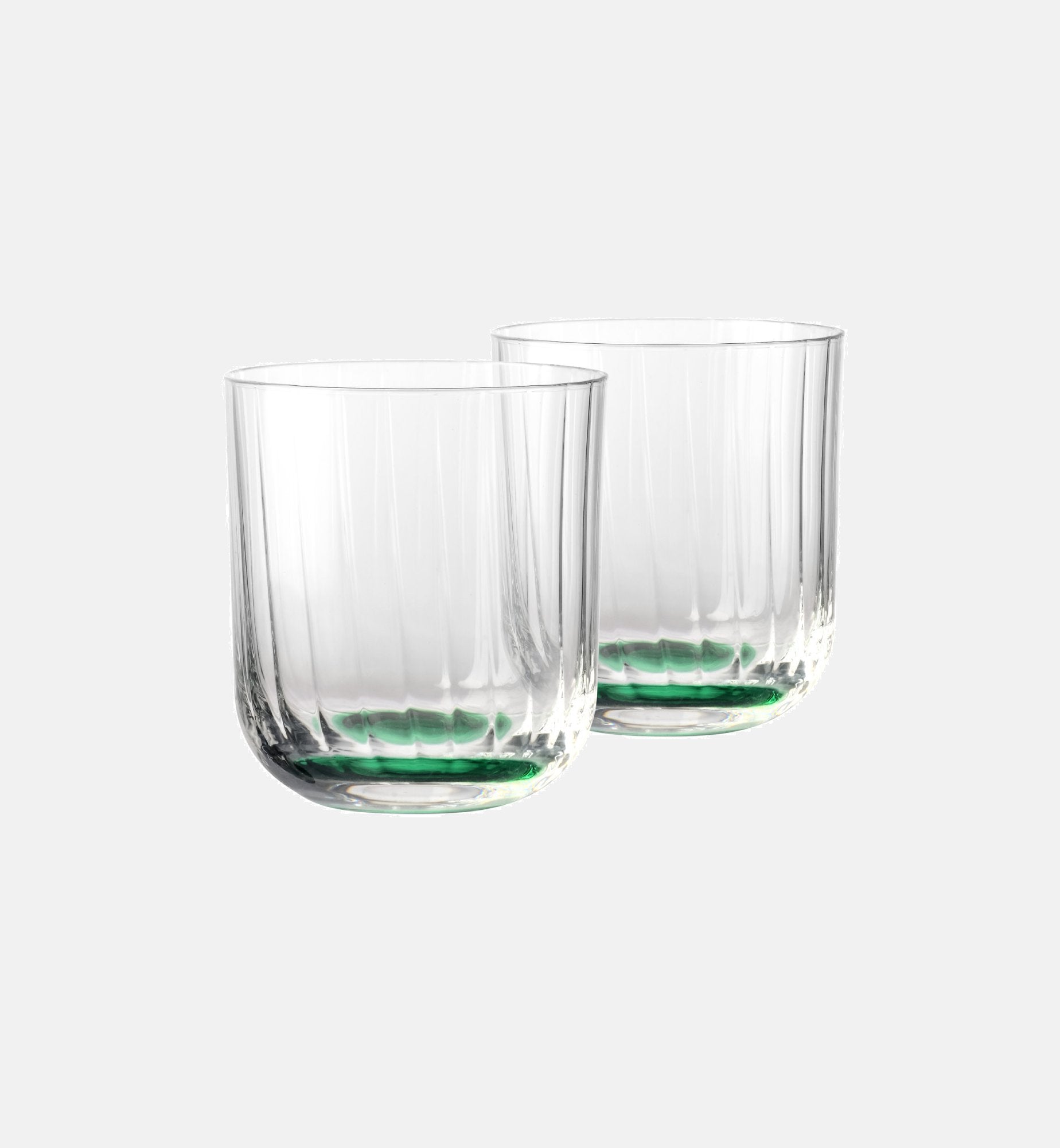 Ryflowane szklanki do wody Ciemnozielony 300 ml