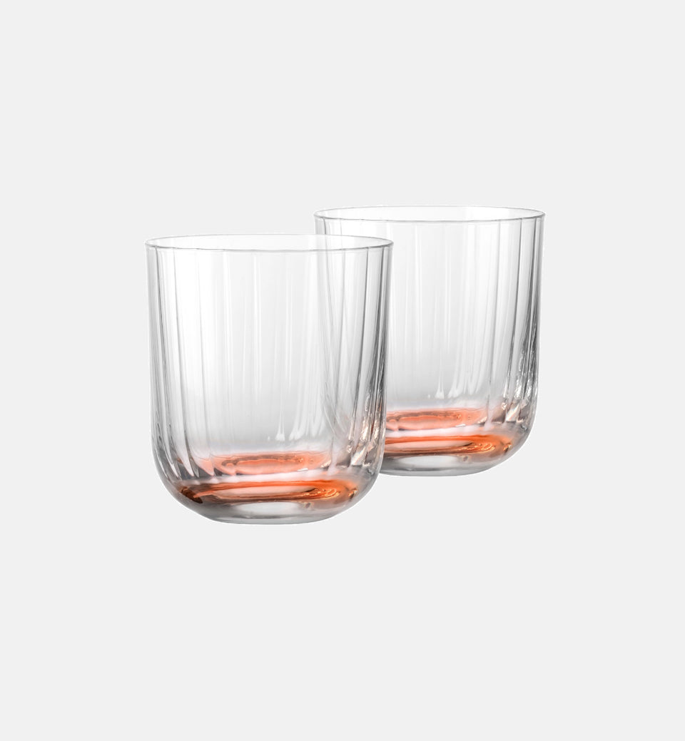 Ryflowane szklanki do wody Pomarańczowy 300 ml