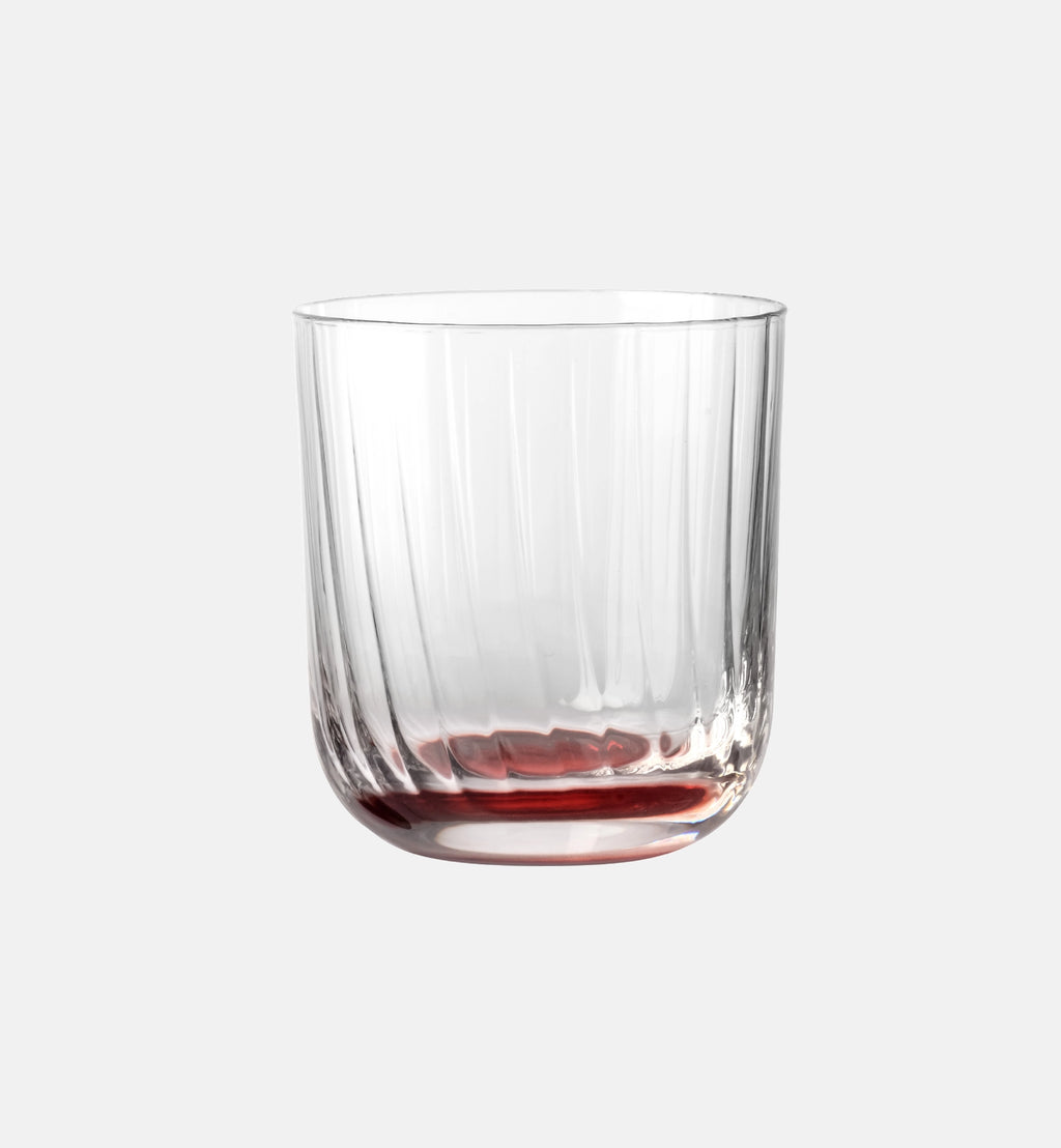 Ryflowane szklanki do wody Czerwony 300 ml