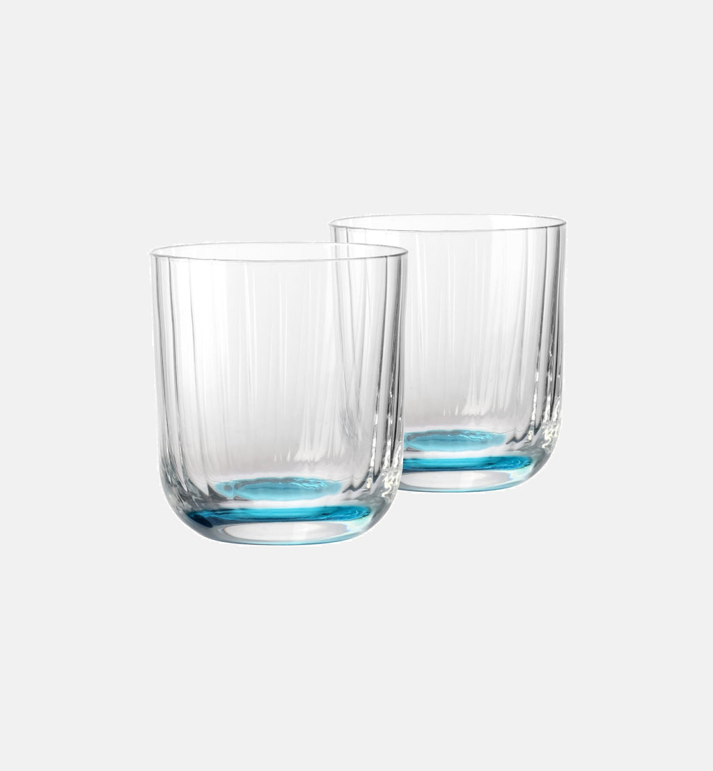 Ryflowane szklanki do wody Niebieski 300 ml