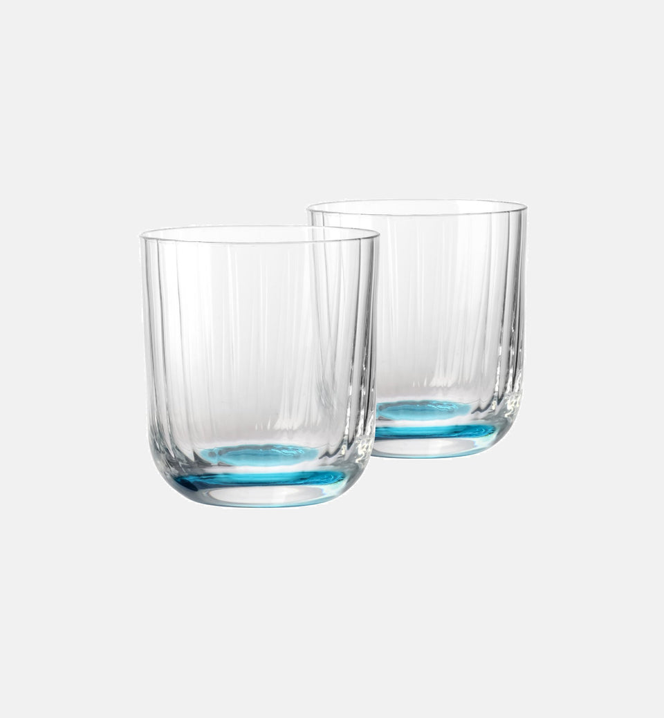 Ryflowane szklanki do wody Niebieski 300 ml