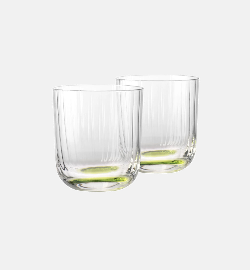 Ryflowane szklanki do wody Zielony 300 ml