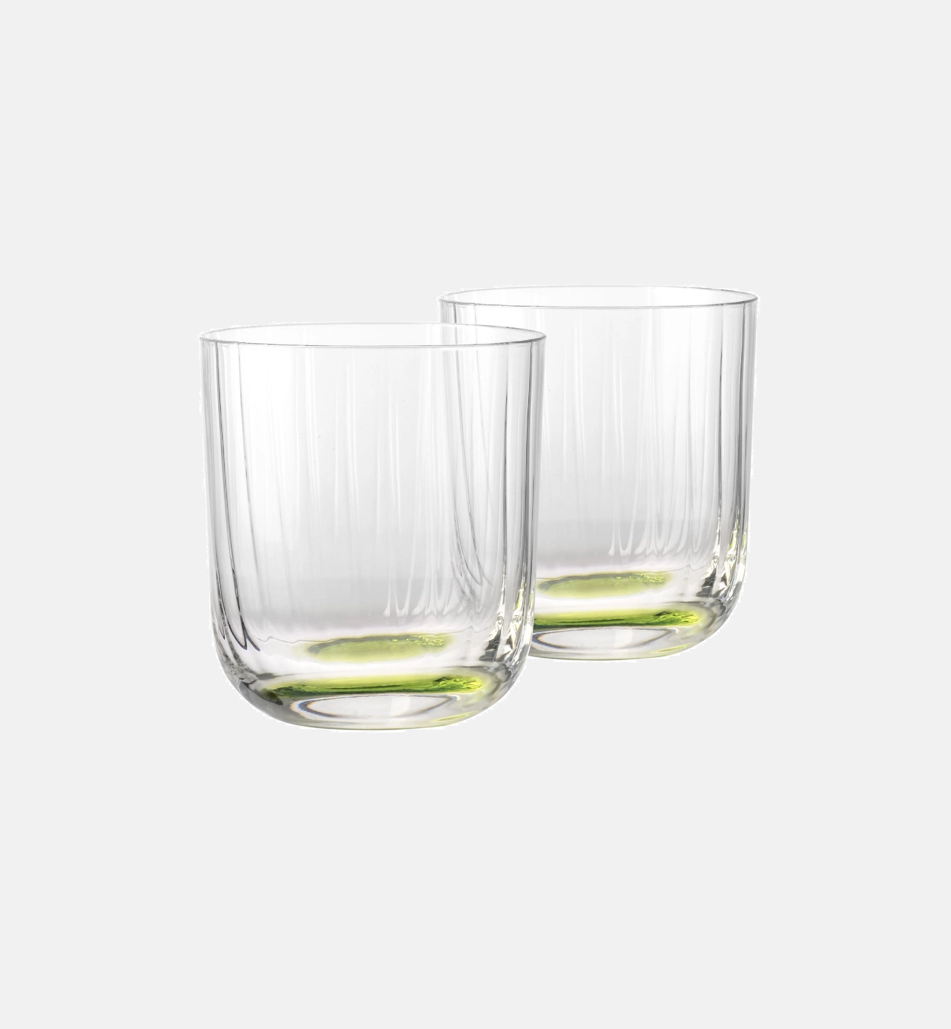 Ryflowane szklanki do wody Zielony 300 ml