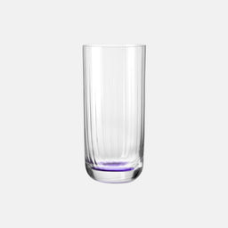 Wysokie ryflowane szklanki do wody Fioletowy 360 ml