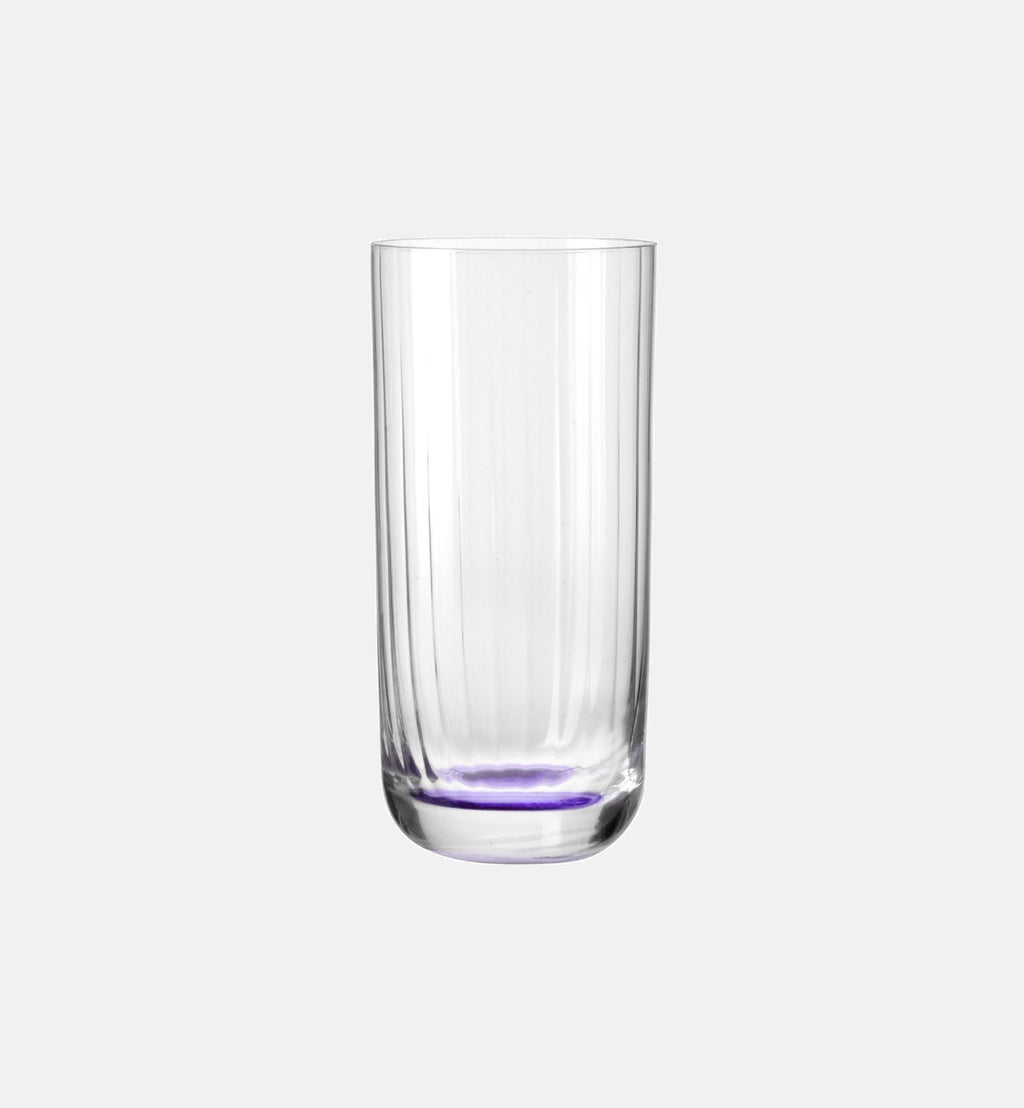 Wysokie ryflowane szklanki do wody Fioletowy 360 ml
