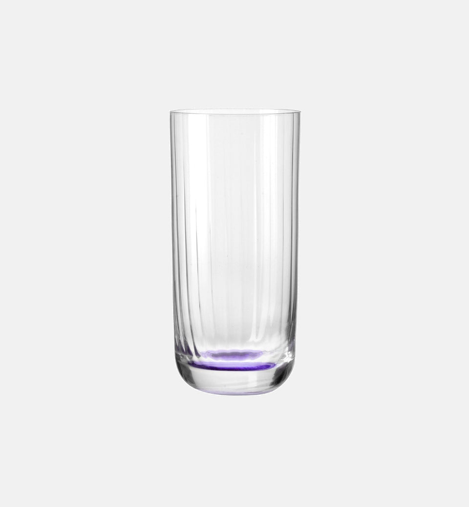 Wysokie ryflowane szklanki do wody Fioletowy 360 ml