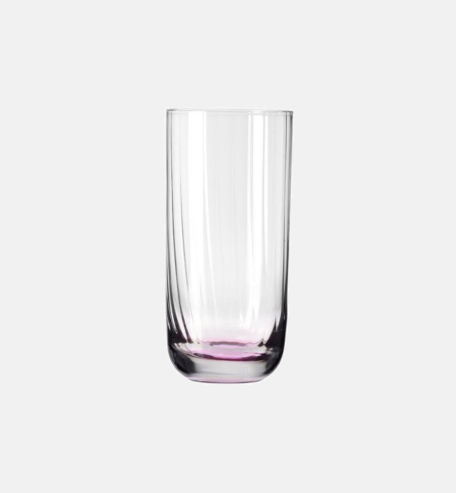Wysokie ryflowane szklanki do wody Różowy 360 ml