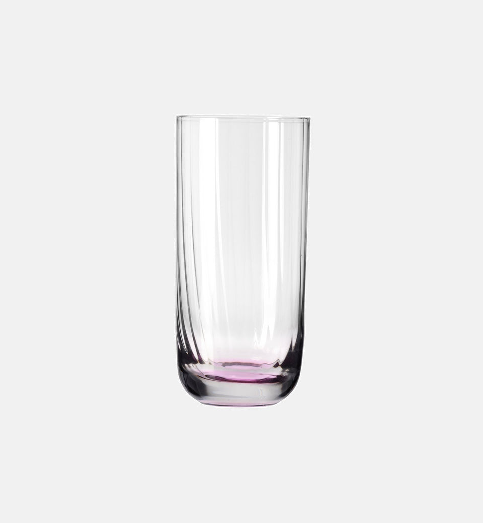 Wysokie ryflowane szklanki do wody Różowy 360 ml