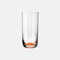 Wysokie ryflowane szklanki do wody Pomarańczowy 360 ml