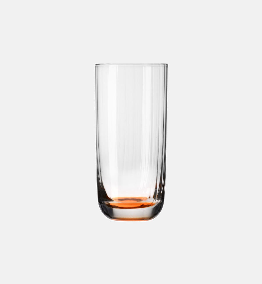Wysokie ryflowane szklanki do wody Pomarańczowy 360 ml