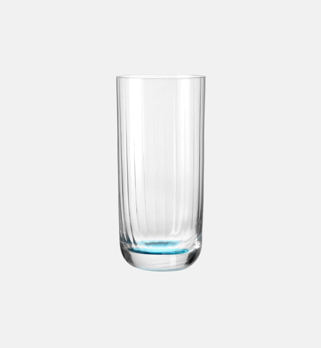 Wysokie ryflowane szklanki do wody Niebieski 360 ml